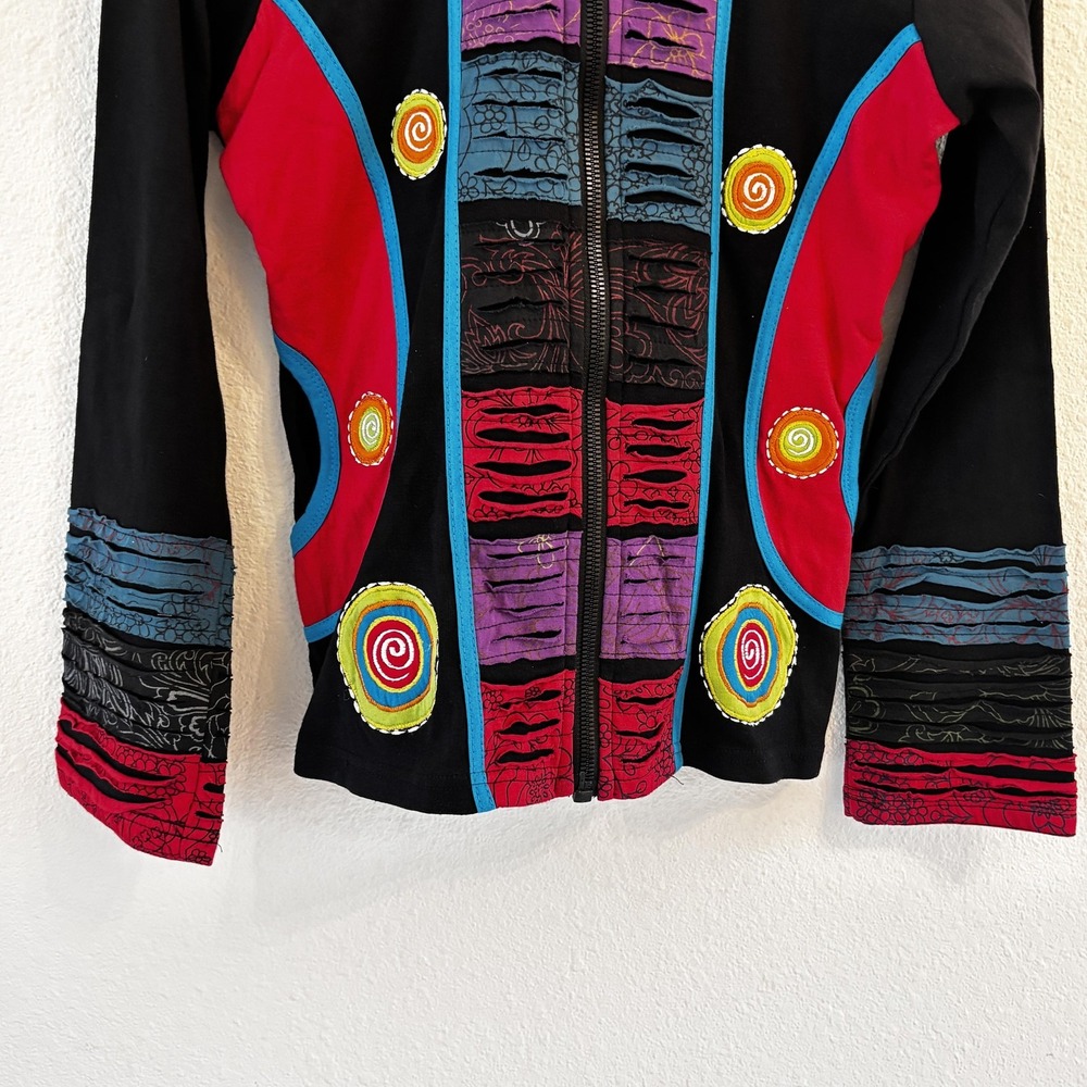 The Collection Royal Patchwork Full Zip Hoodie Wo… - image 3